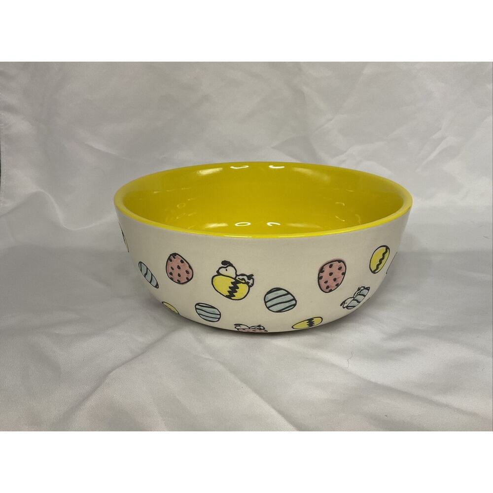 NEW PEANUTS SNOOPY EASTER BEAGLE & EGG LARGE SERVING BOWL